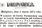 Gazeta Kielecka Nr. 23 z 19.03.1871 r. str 91a  